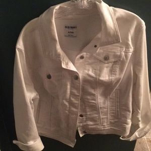 White old navy denim jacket